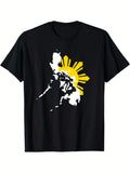 Men'S Philippine Map T-Shirt | White with Yellow Islands Graphic - Heavyweight 180gsm Crewneck Tee - Filipino Pride Casual Everyday Shirt - Machine Washable Apparel, Patriotic Clothing, Bold Print Design, Comfortable Material, Travel Enthusiasts