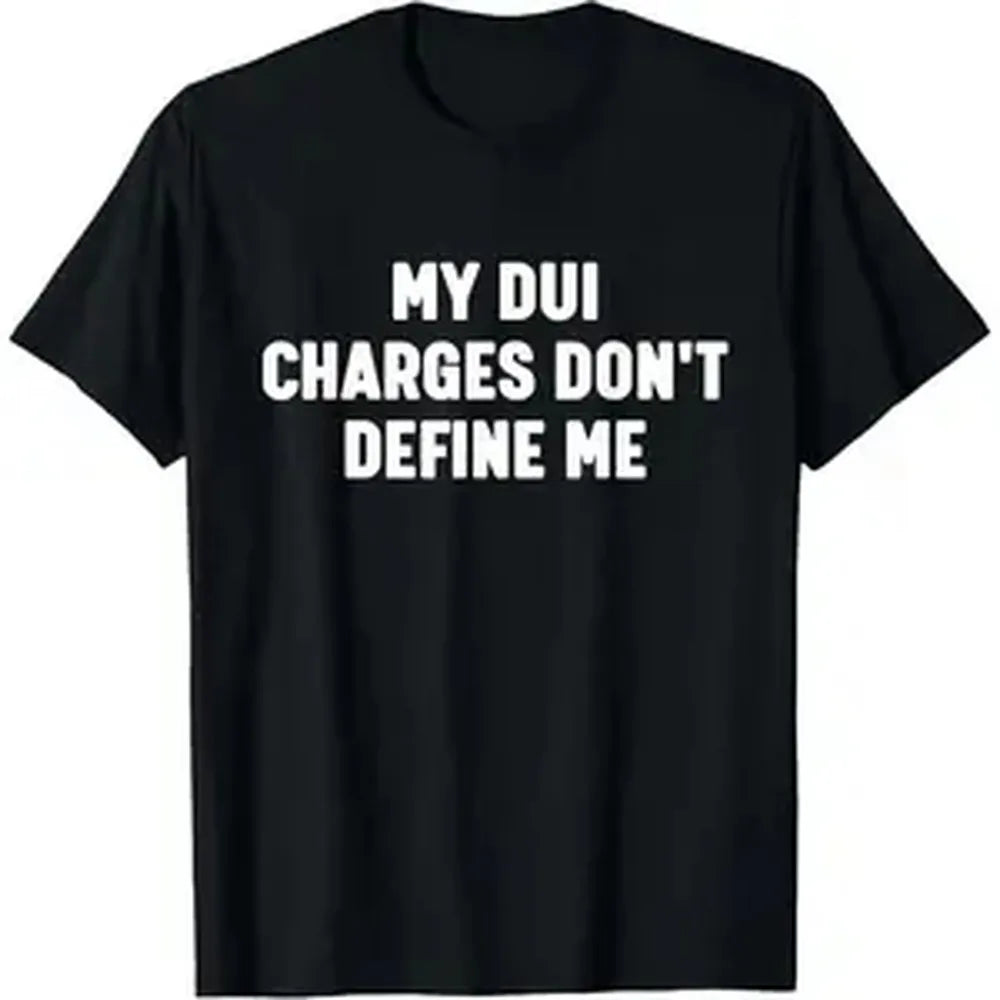 Men's Casual Graphic T-Shirt, Oversized Funny Slogan Crewneck in Smooth 100% Cotton, Lightweight Breathable Menswear Top
