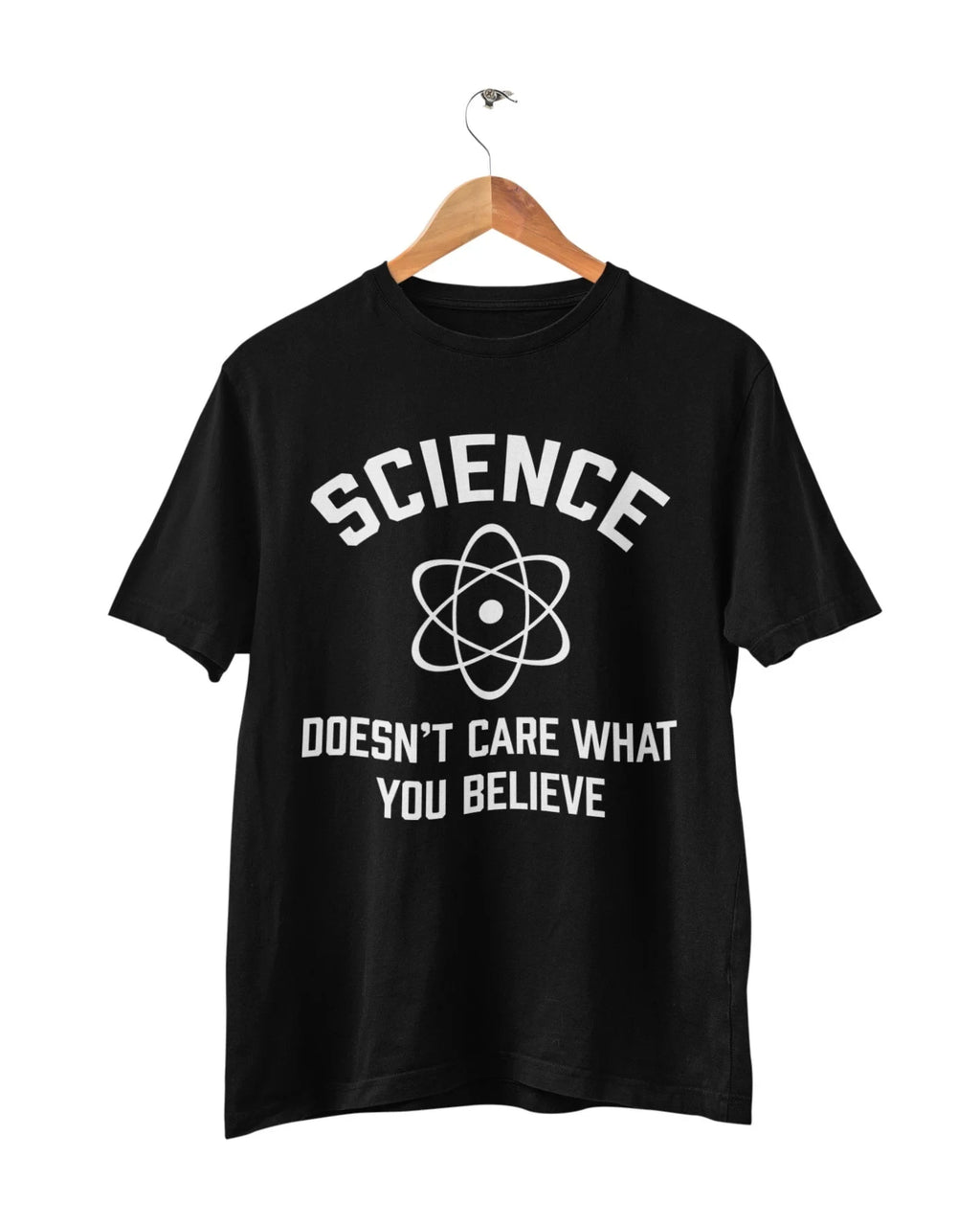 HOT SALE Science Doesn't Care What You Believe Funny T Shirt Nerd Geek Scientist Atheist Graphic T Shirts Retro High-quality