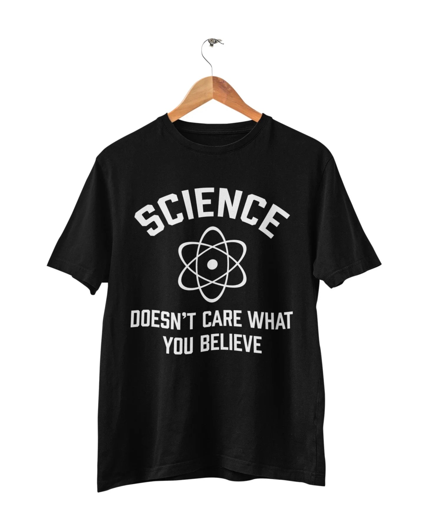 HOT SALE Science Doesn't Care What You Believe Funny T Shirt Nerd Geek Scientist Atheist Graphic T Shirts Retro High-quality