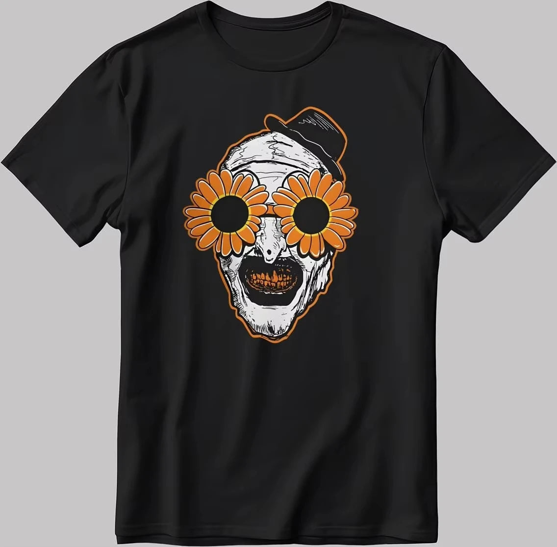 HOT SALE Halloween Horror Night Men's T-shirt Horror Graphic Printed Cotton T-shirt Horror Halloween O Collar Short Sleeve Tee