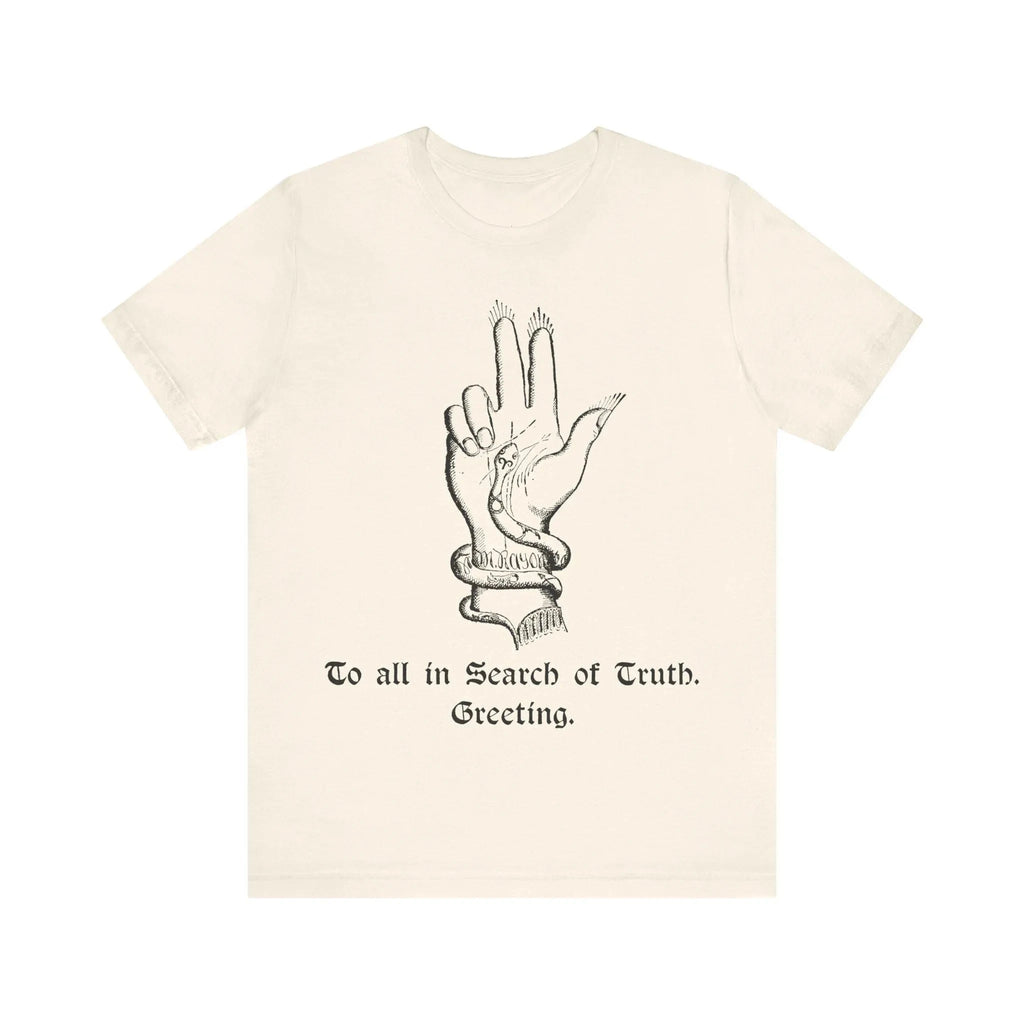 In Search of Truth Vintage Mystery Shirt Wiccan T-shirt Magic Creepy Witch Black Magic Gothic T-shirt Neutral Short-sleeved Tee