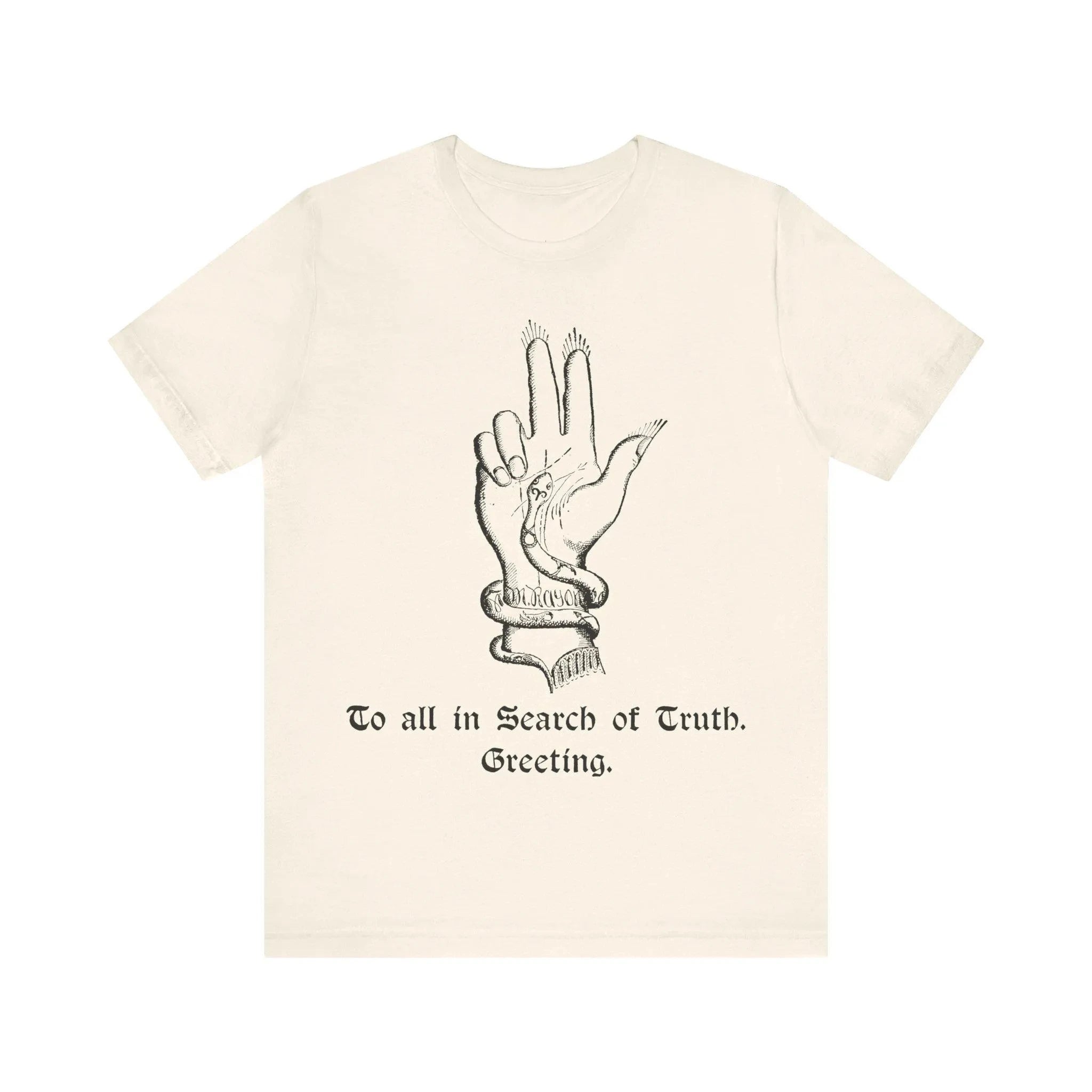In Search of Truth Vintage Mystery Shirt Wiccan T-shirt Magic Creepy Witch Black Magic Gothic T-shirt Neutral Short-sleeved Tee