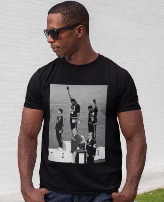 Black Power Shirt Black Fist 1968 Olympics - Black History Tee Black and Proud Black Pride African American Gifts Black Owned