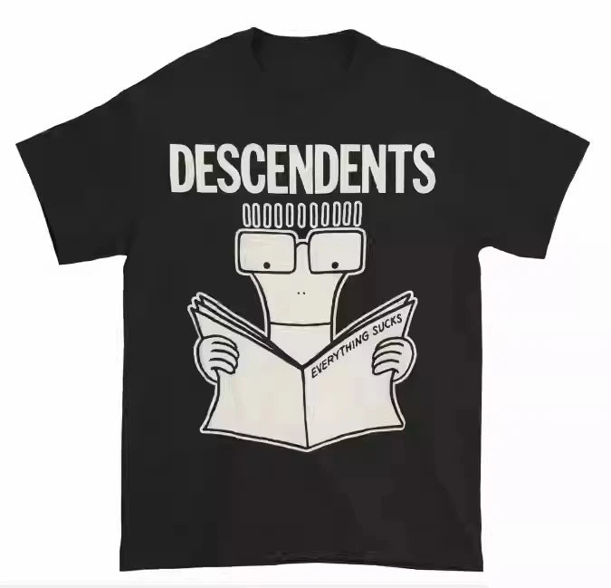 HOT SALE Descendent Hardcore Punk Rock European and American Style Street Loose Oversizeshort Sleeve Soft Comfortable T-shirt