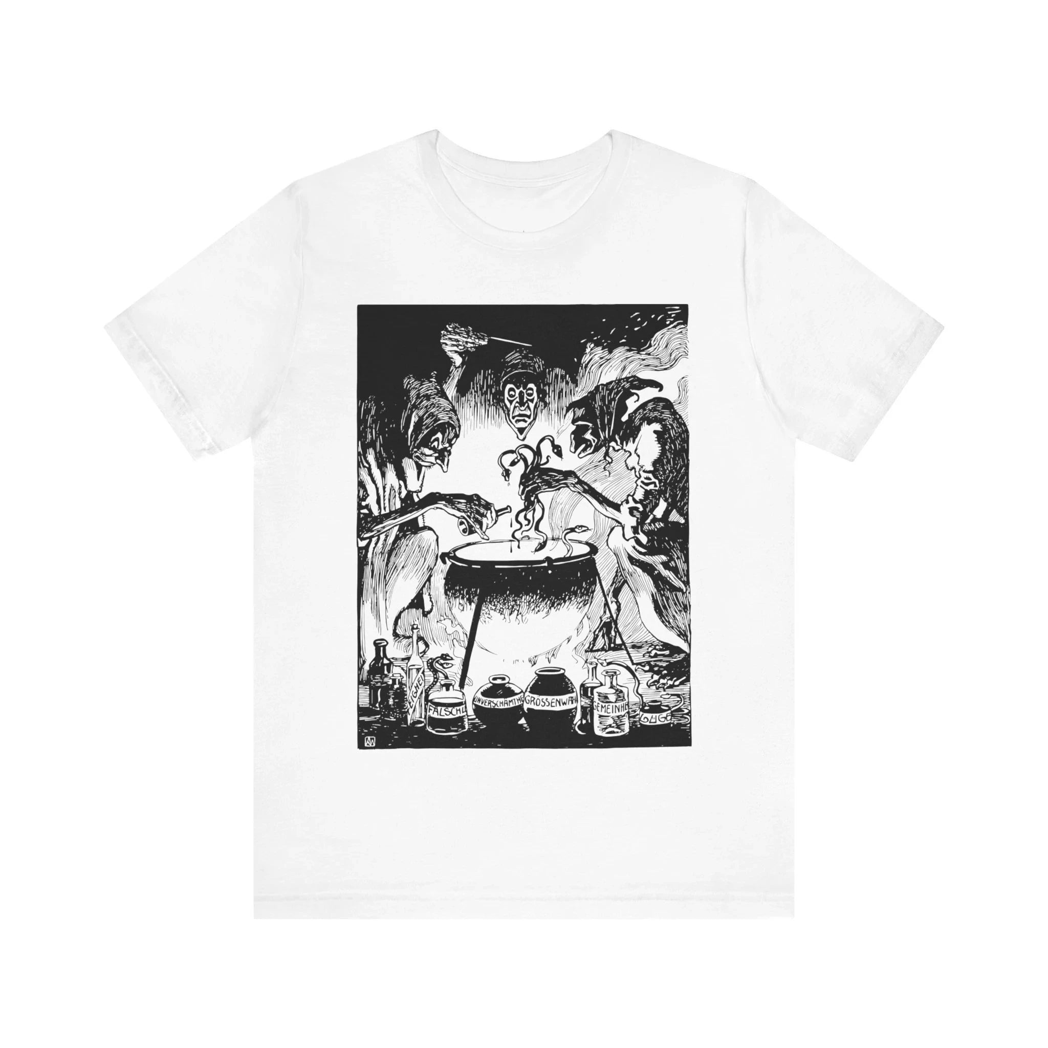 Witch Macbeth Witch Brew Retro Horror Shirt Witchcraft T-shirt Gothic T-shirt Mysterious Black Magic Unisex Short Sleeve T-shirt