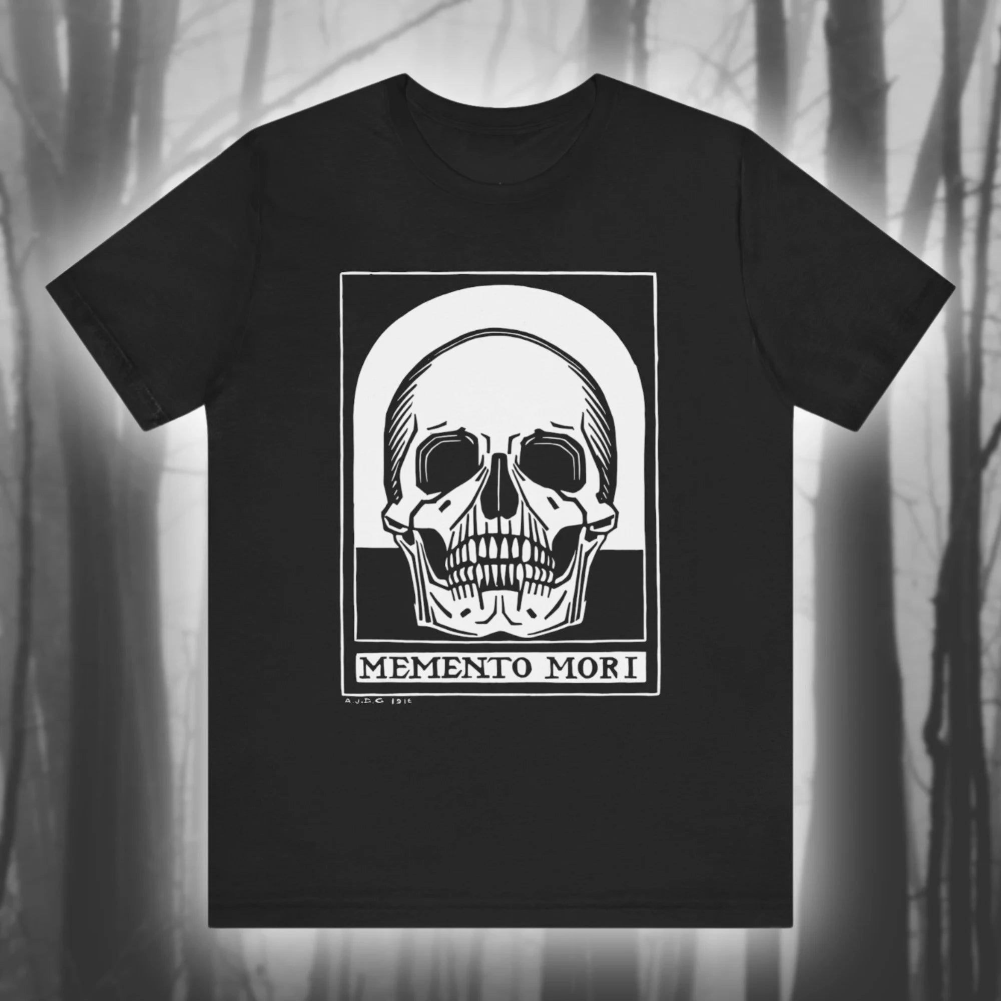 Death Memorial Horrible Dance T-shirt Skeleton Shirt Dance of Death Goth T-shirt Skeleton Goth Neutral Jersey Short-sleeved
