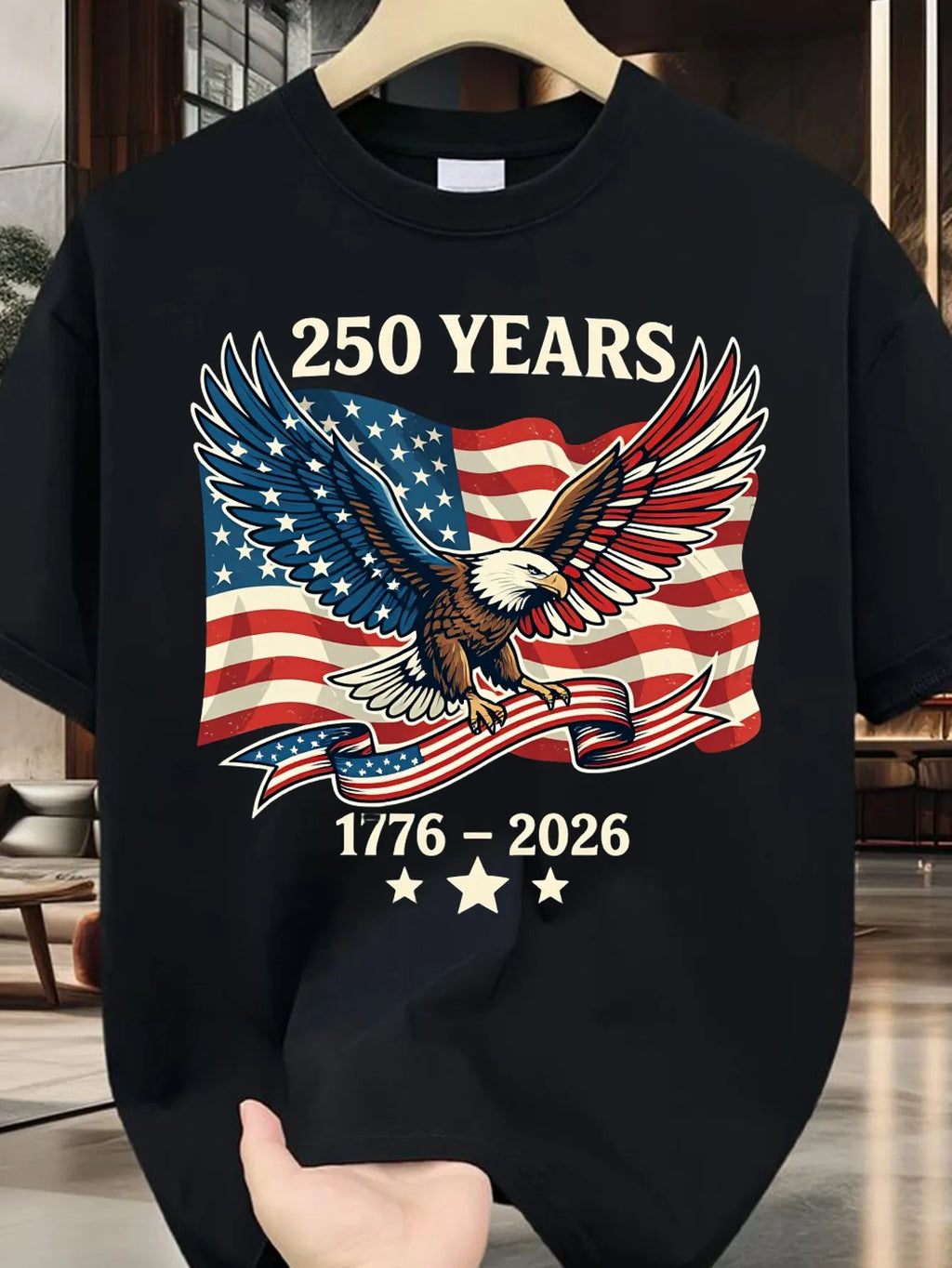 Classic 250 Years American 1776-2026 250Th Anniversary USA T-Shirt, Plus Size