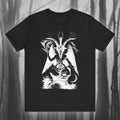 Baphomet Eliphas Levi Art Shabbat Goat Shirt Demon T-shirt Gothic Witchcraft Mystery Black Magic Unisex Jersey Short Sleeve Tee