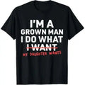 Dad's Funny Cotton Casual Sports Top - Smooth, Seamless Graphic Tee for Grown Men Who Follow Their Daughter's Wishes