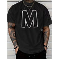 item picture mens heavyweight 180gsm cotton t shirt with m logo crew neck short sleeve casual smart casual shirt machine washable tee durable fabric for casual attire regular fit apparel 180 gsm