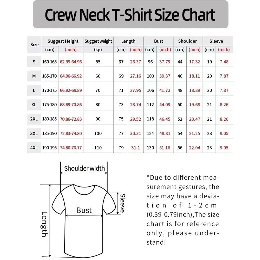 2025 Summer New Brand High Quality  American Classic Retro Cotton Light Breathable Print Short-sleeved T-shirt for Men and Women
