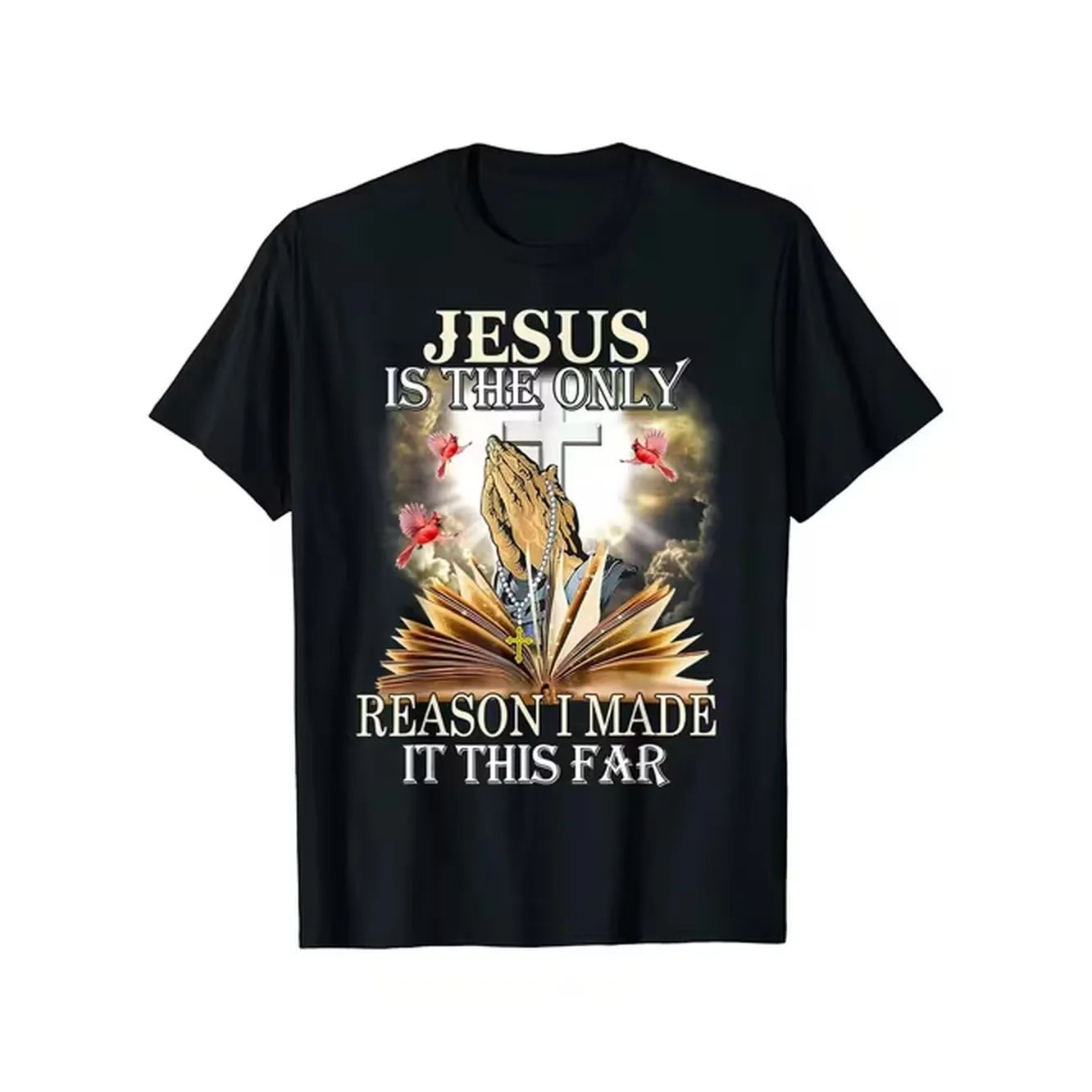 item picture mens christian faith t shirt the only cross design with soft breathable cotton casual religious wear spiritual gift for men black with christian message tee