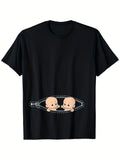 Humorous Pregnancy Announcement T-Shirt for Twin Moms - Made from Soft, Breathable And Moisture-Wicking, Featuring a Crew Neck And Short Sleeves with a Fun Illustration for Young Parents - Perfect for New Mothers, Stylish, Retro Design, Round Neck