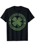 Men'S Casual Athletic Fashion Trendy Fitness Outdoor Home Short Sleeve, St. Patrick'S Day, Fashion Pattern 2D Print, Elastic Comfortable, Suitable for Exercise, Travel, Casual Daily Wear - Regular Fit Round Neck, Knit Fabric