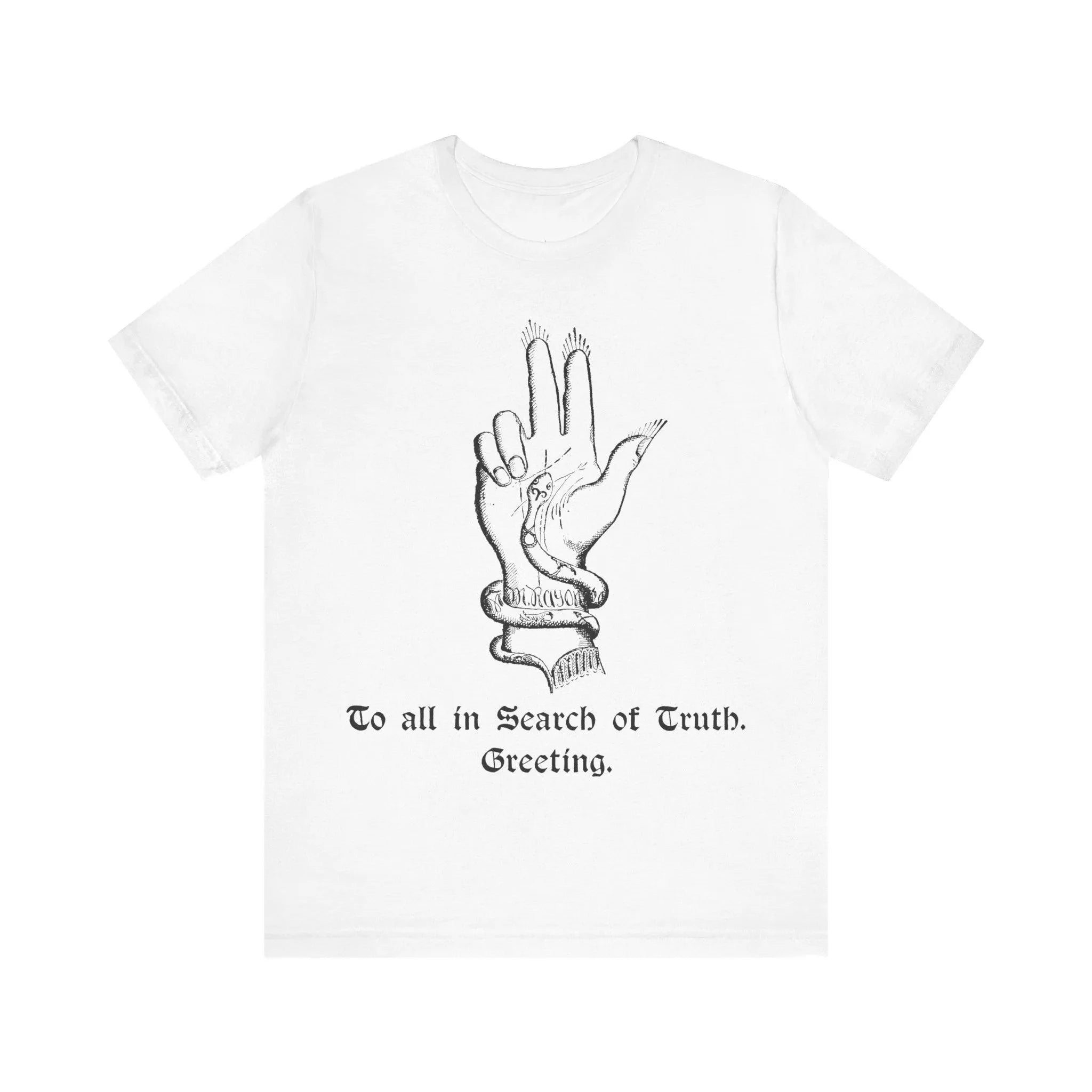 In Search of Truth Vintage Mystery Shirt Wiccan T-shirt Magic Creepy Witch Black Magic Gothic T-shirt Neutral Short-sleeved Tee