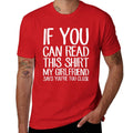 If You Can Read This Shirt My Girlfriend Says You're Too Close - Funny Boyfriend T-shirt Anime Aesthetic Costume T-shirt Man