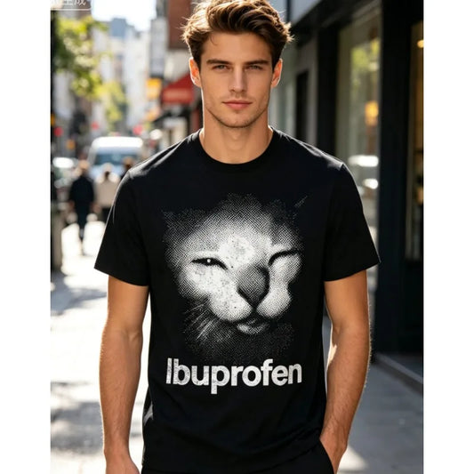 Cat Meme T-Shirt for Men and Women Summer Short-sleeved Printed 2026 Same Style T-shirt