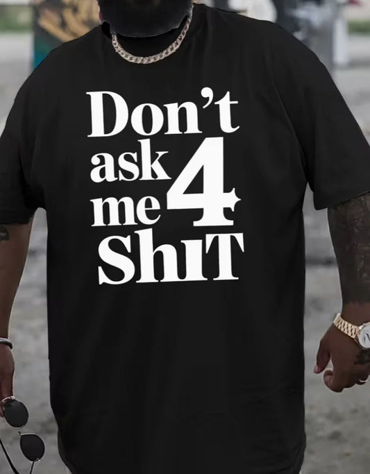 Don'T Request Anything From Me New Oversized Short-Sleeve T-Shirt Featuring American Fashion This Casual Round-Neck Top Is V