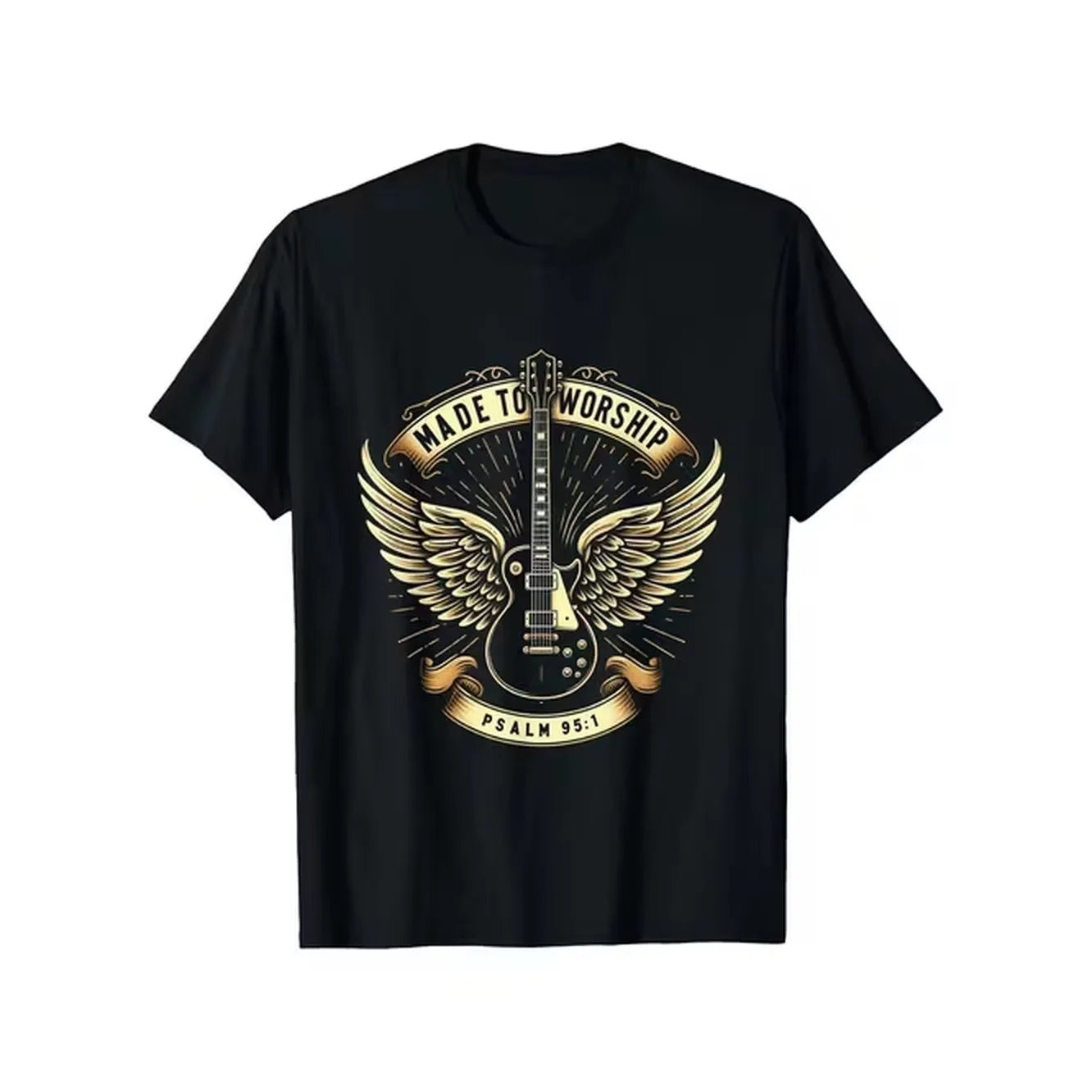 item picture mens cotton worship t shirt featuring psalm 95 1 from the christian bible