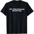 Men's Black Cotton Graphic T-Shirt - Soft Round Neck, Short Sleeve, Humorous Relationship Design, Casual Streetwear, Versatile Everyday Sports Top, Gifts for Boyfriend, Graphic T Shirts