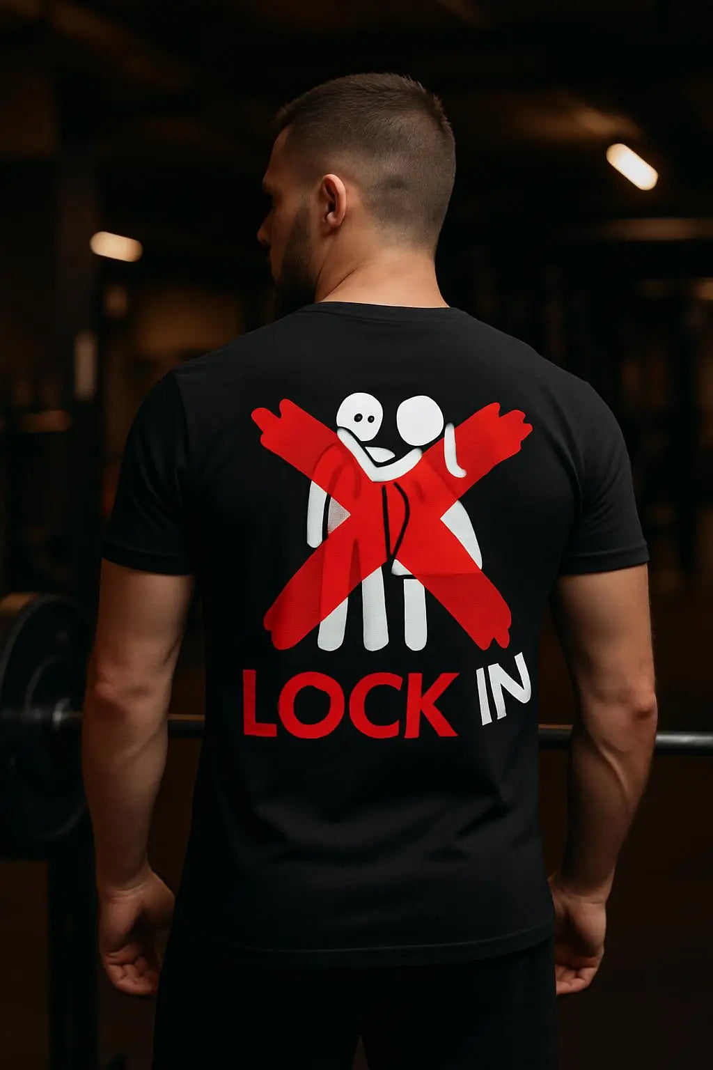 HOT SALE Fashion Funny Lock IN T-Shirt  Cotton Printed Round-neck High-quality Casual Fitness Streetwear Comfortable T-shirt