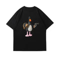 Hot Sale Printed Cotton American Sle Cartoon Penguin Print Ort Sve T-irt Couple Matching Fit Breathable Casual Top