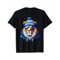 item picture t shirt 100 cotton crew neck in black with whimsical print ideal for casual wear gardening clothes black white print regular fit short sleeve round neck for men as a halloween christmas thanksgiving or birthday gift