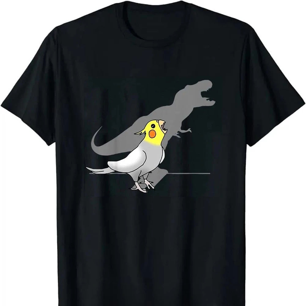 African Grey Parrot Love Funny Oversized T-shirt Summer Style Men's Clothing Street Wear Cotton T-shirt Bird Lover Fitness