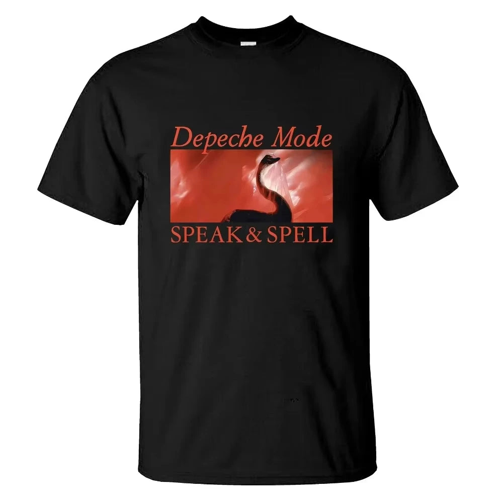 2025 HOT SALE Depeche Mode Rock Short Sleeve Rose Men's T-shirts Punk American Hip Hop Cotton T-shirts High Quality T-shirts