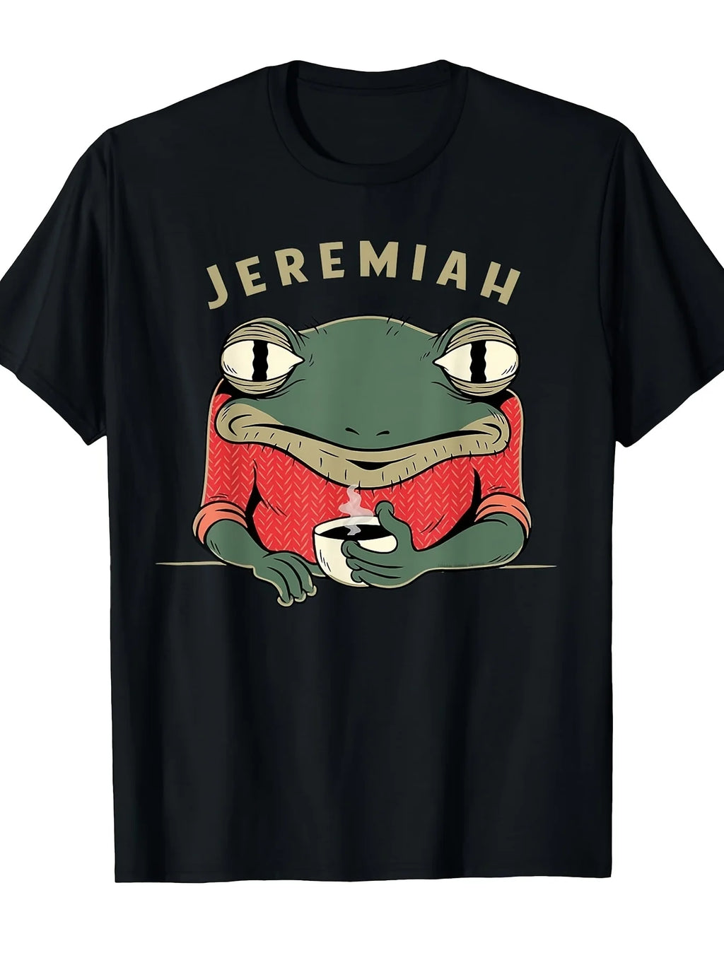 Retro Music Funny Jeremiah the Bullfrog Classic Rock T-Shirt | Men'S Casual Short Sleeve, Comfortable Fit, Crew Neck, All-Season Wear | Playful Graphic Tee, Vintage Style, Slight Stretch Fabric