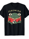 Retro Music Funny Jeremiah the Bullfrog Classic Rock T-Shirt | Men'S Casual Short Sleeve, Comfortable Fit, Crew Neck, All-Season Wear | Playful Graphic Tee, Vintage Style, Slight Stretch Fabric