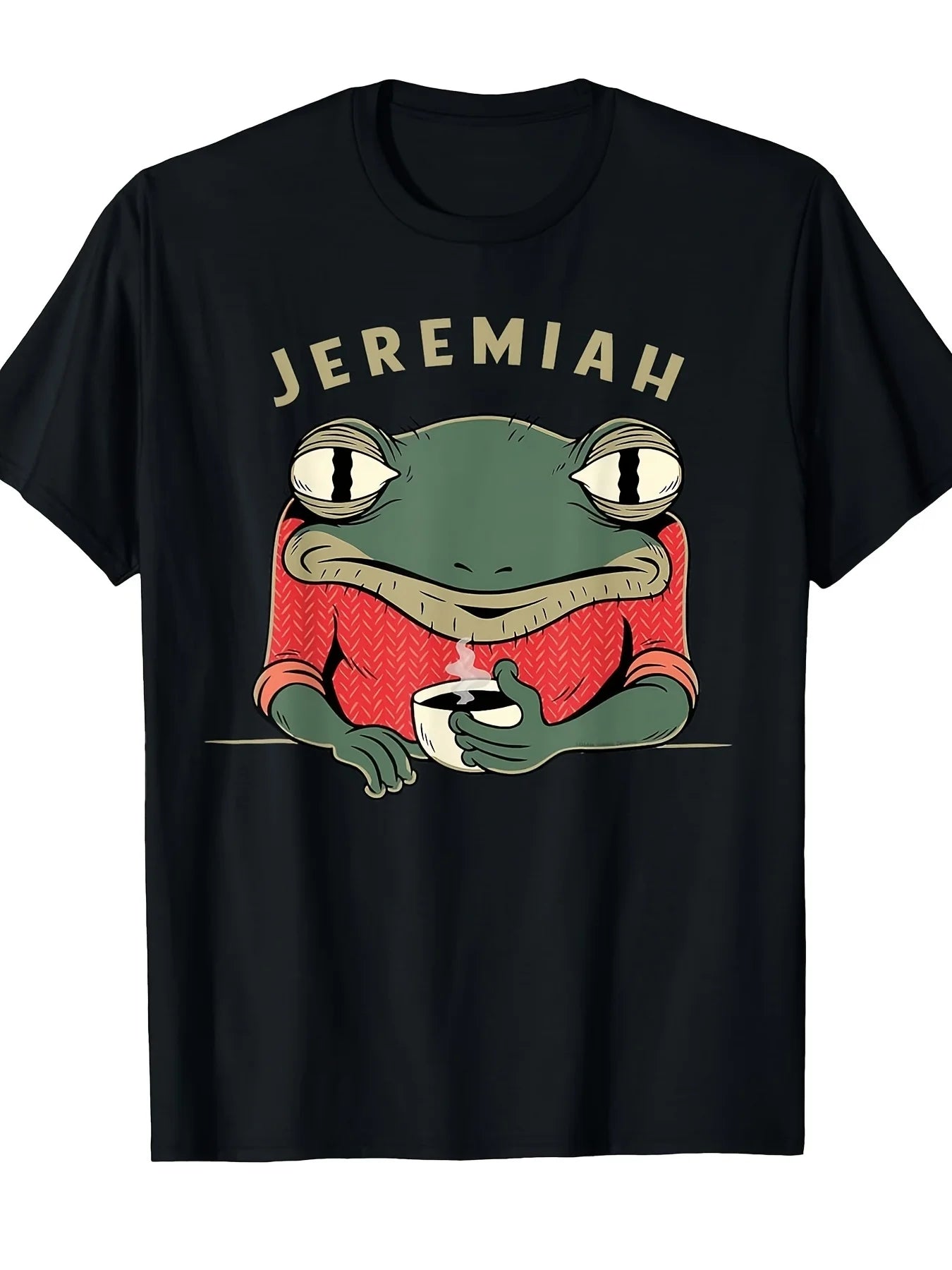 Retro Music Funny Jeremiah the Bullfrog Classic Rock T-Shirt | Men'S Casual Short Sleeve, Comfortable Fit, Crew Neck, All-Season Wear | Playful Graphic Tee, Vintage Style, Slight Stretch Fabric