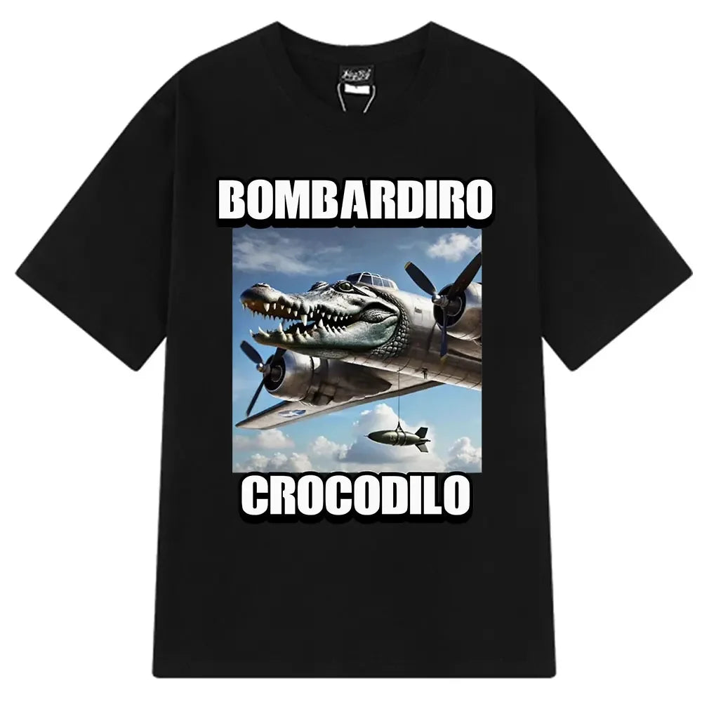 HOT  Brr Brr Patapim T Shirt Funny Italian Brainrot Meme Graphic T-shirt Men Women Summer Cotton Cozy Soft O-Neck T-shirts Tops