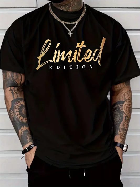 Women's Limited Edition Letter Print T-Shirt Summer T-Shirt Casual Wear Round Neck Short Sleeve Casual Wear and Fashionabl