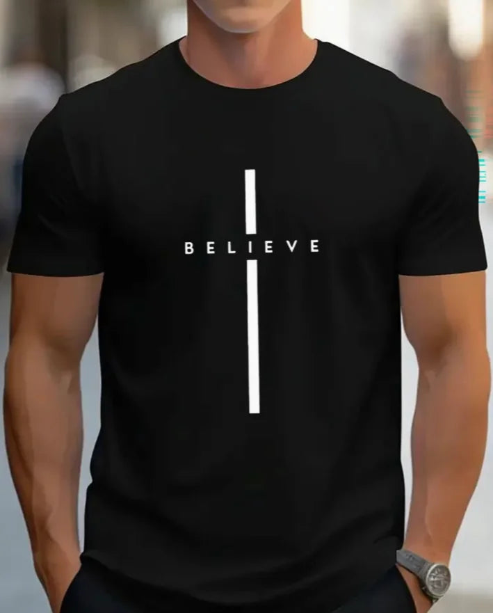 Mens TShirt Comfortable Crew Neck Casual Cotton ShortSleeves Soft Tshirt Summer Spring Streetwear Cotton Trendy Letter Print