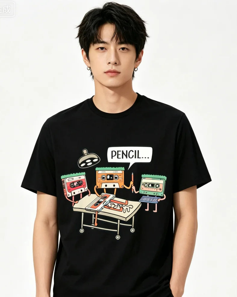 Men's T-shirt Moon Planet Print Tee Shirt Tees for Men Short Sleeve T-shirt for Summer Shirts Fashion and Casual Trend T-shirts
