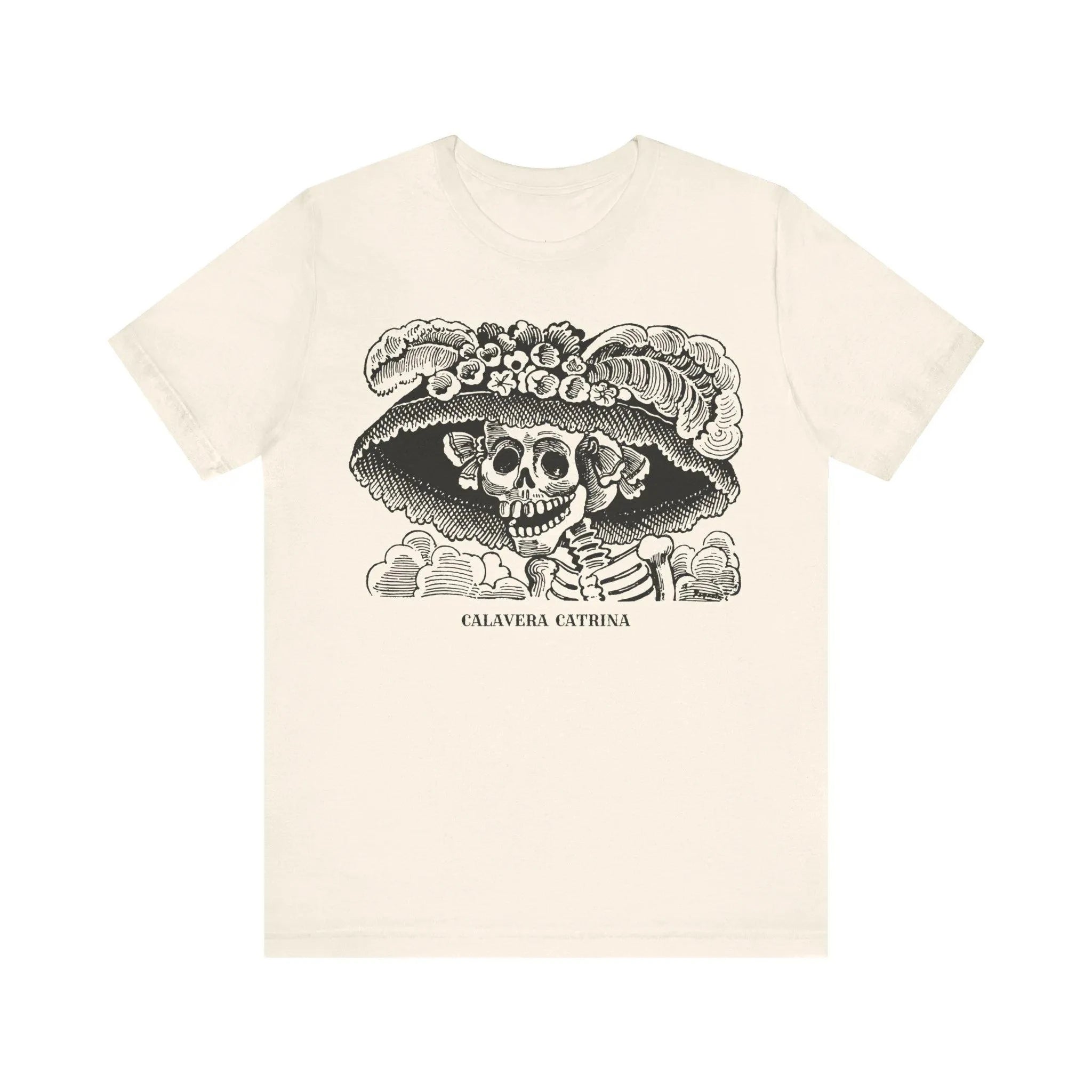 La Calavera Catrina Jose Guadalupe Posada shirt Mexican Heritage T-shirt vintage Spanish folk Art unisex jersey short-sleeved