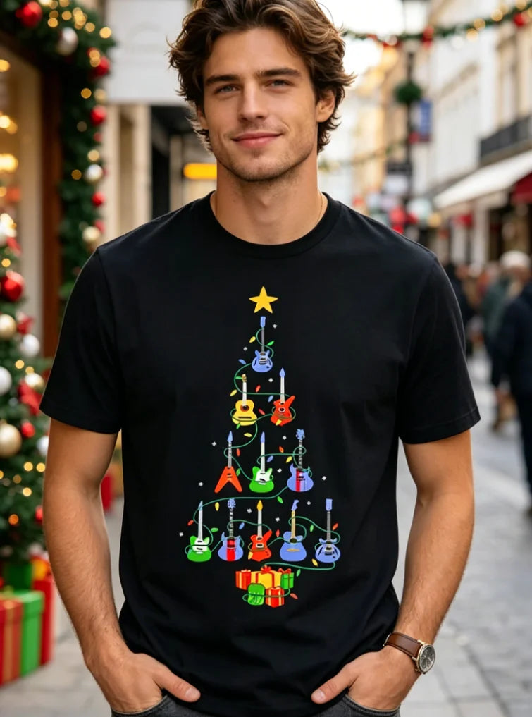 [Halloween Christmas] Men's Graphic T-Shirt for Halloween and Christmas, Featuring A Master Builder Design T-Shirt