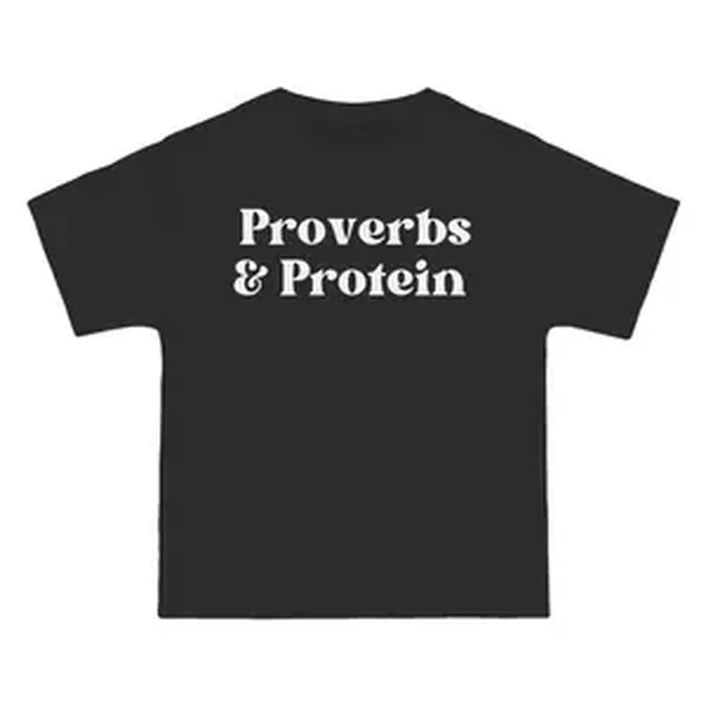 Unisex Christian Weightlifter Graphic T Shirt Proverbs and Protein Print Casual Short Sleeve Gym Pump Cover Workout Fitness Tees Tops