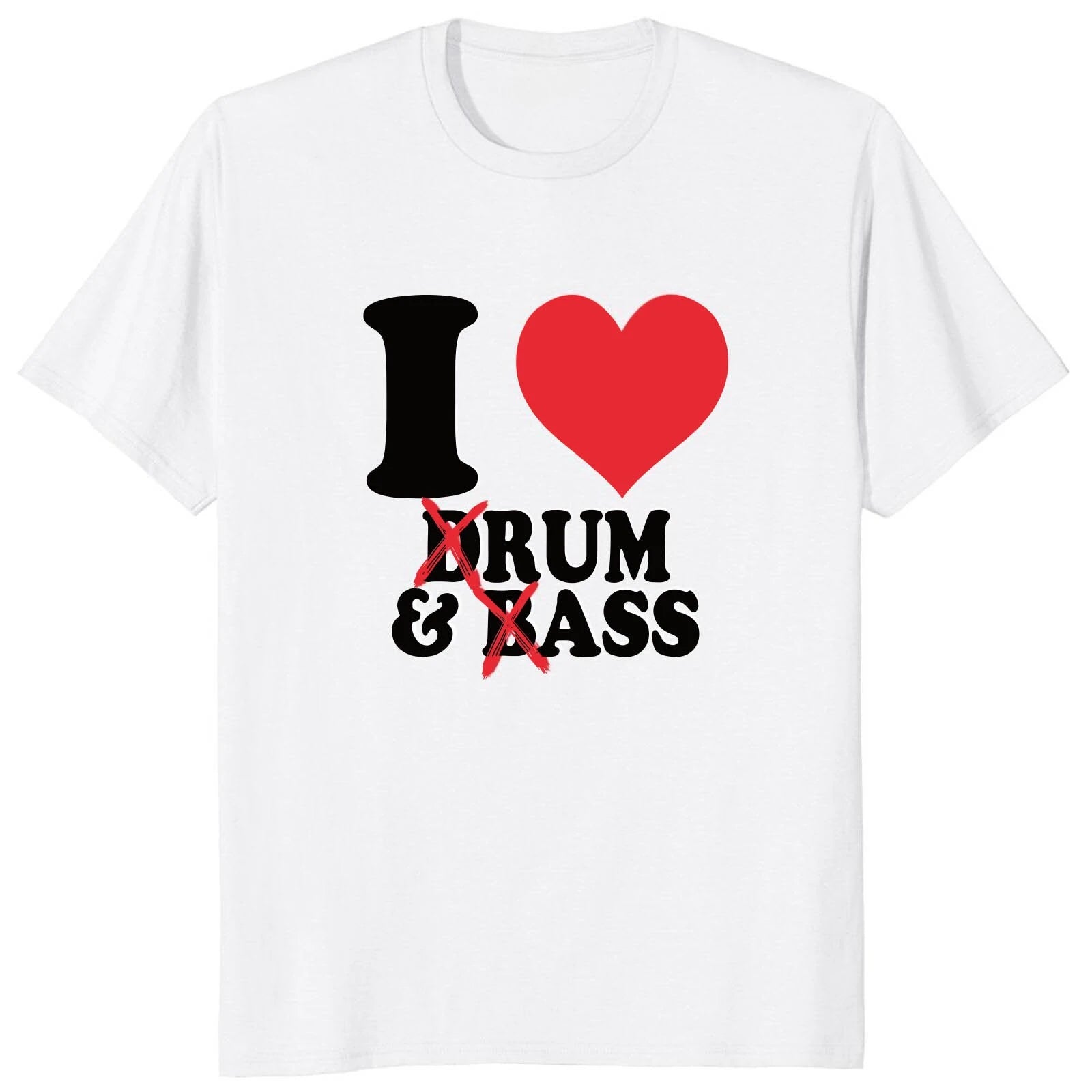HOT SALE Funny Drum & Bass T-shirt Rum & Butt Lover Joke Y2k Short Sleeve Cotton Soft Neutral O-neck Summer T-shirt Top