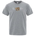 Sloth Lay on The Belly Print Men T Shirt Round Neck Soft T Shirt Comfortable S-XXXXL T Shirt Oversized Casual T Shirt Men