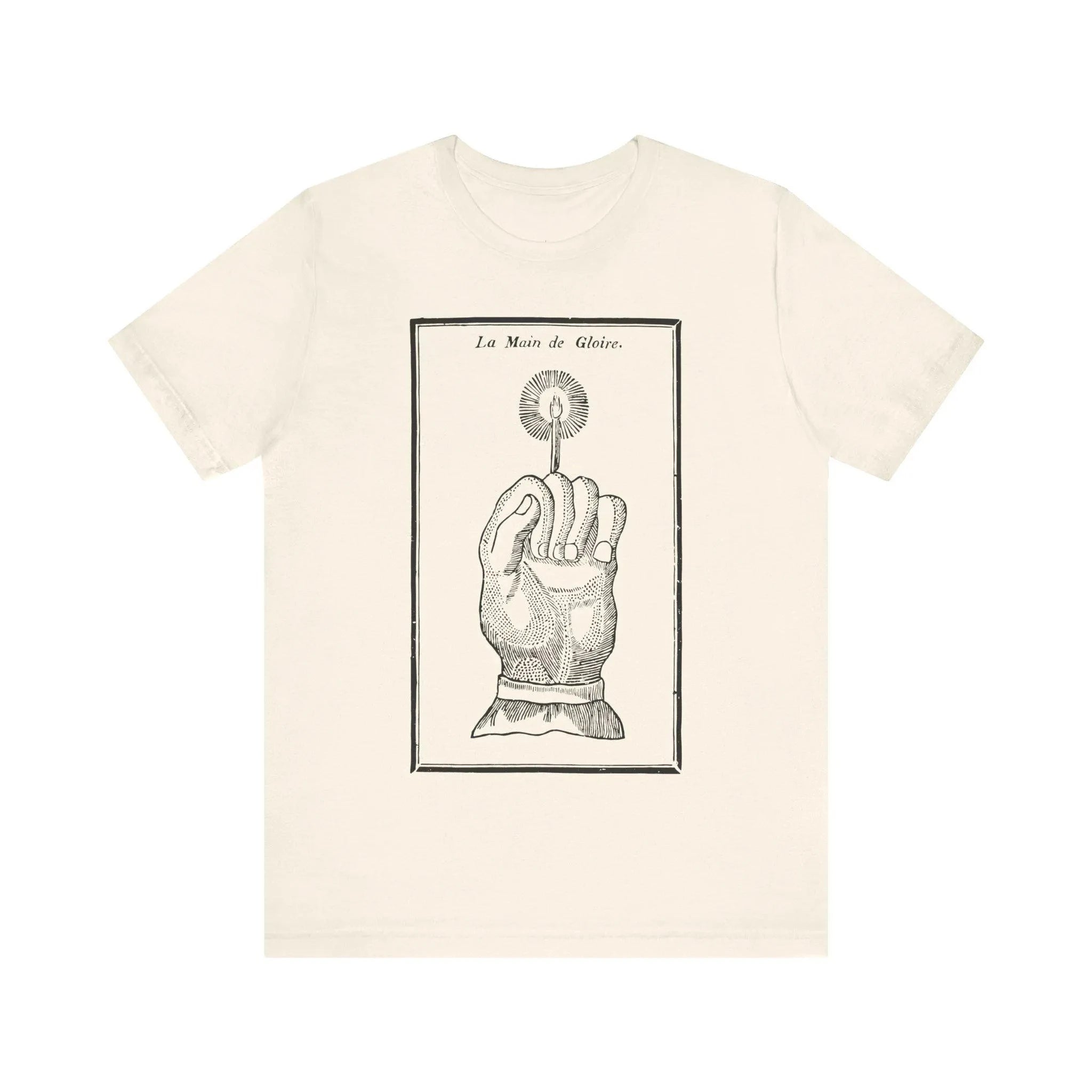 Hand of Glory II Vintage Mystery Shirt Voodoo T-shirt Magic Creepy Art Witch Black Magic Gothic T-shirt Unisex Short-sleeved
