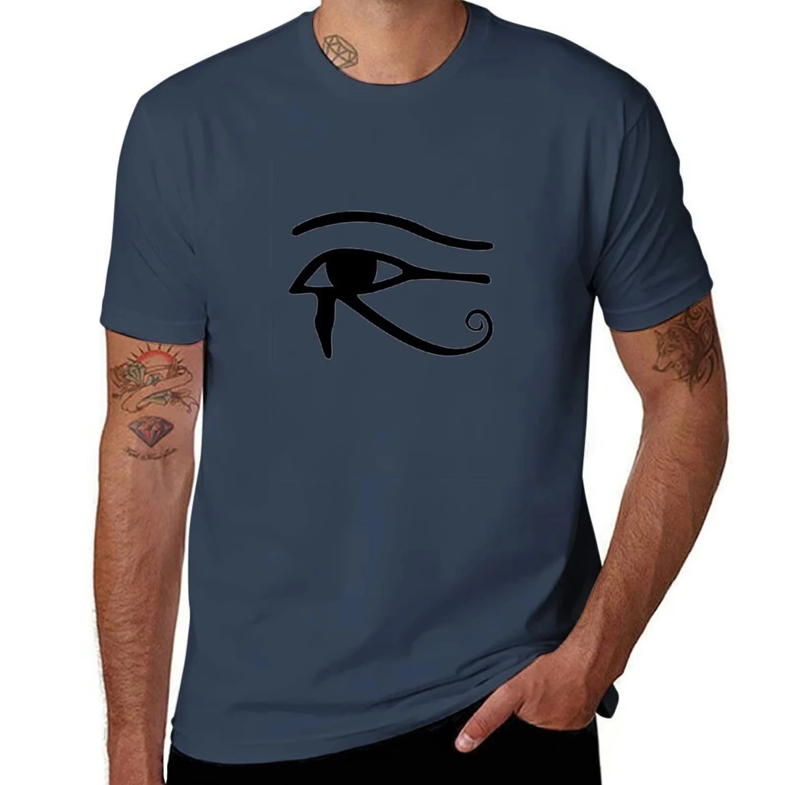 HOT SALE Eye of Horus 2 T-Shirt Man T Shirt Cotton Man T Shirts Men T-Shirt Graphic Vintage T-Shirt High Quality T-shirts Custom
