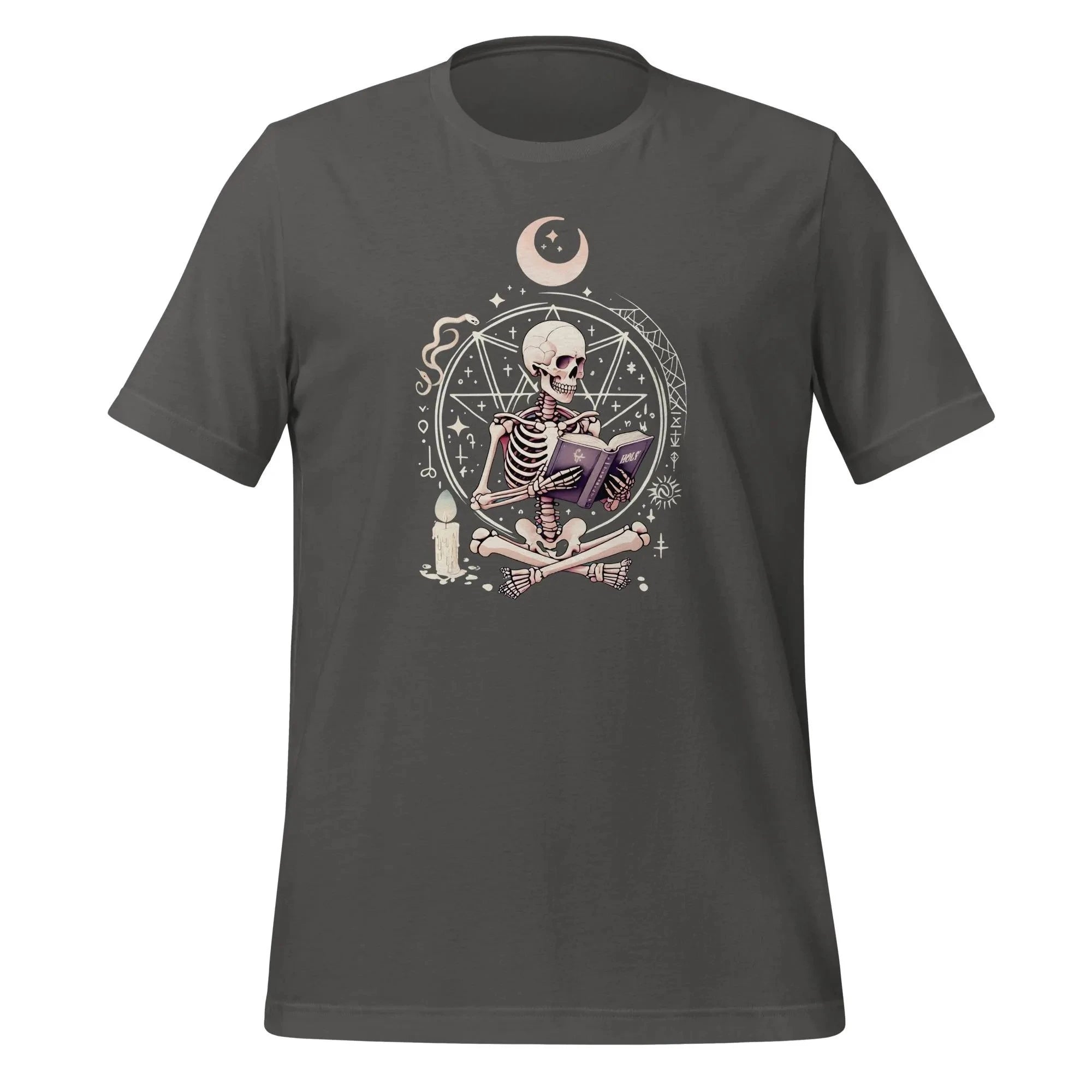 HOT SALE Mystery Witch's Circle Skeleton T-shirt Gothic Mystery Costume for Halloween and Alternative Fashion Edgy Fashion Style