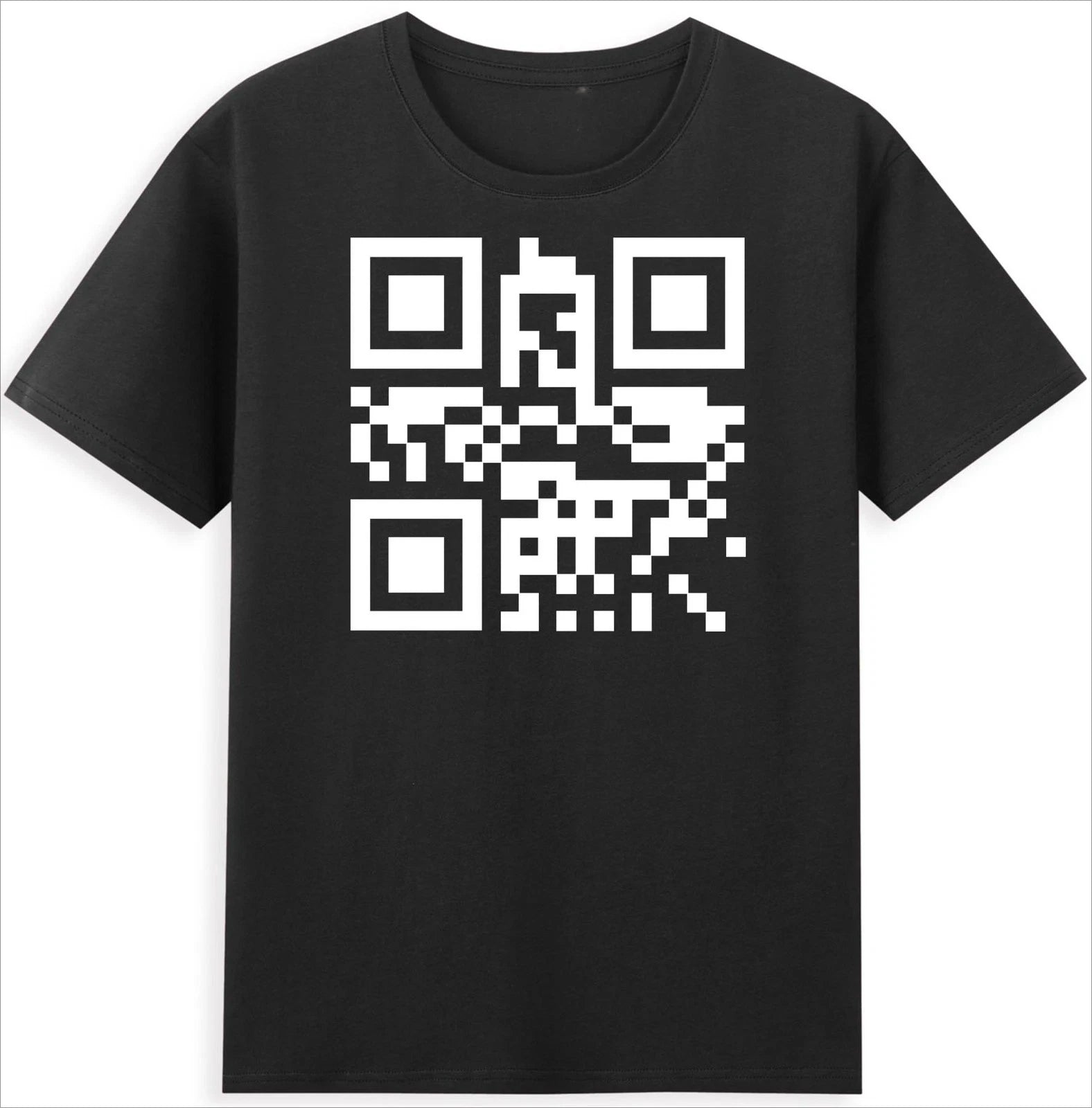 HOT SALE  Dirty Talk QR Code Funny QR Code Quote Sarcastic Meme Rude Man's T-shirt Comfortable Round-neck T-Shirt Street Style