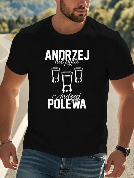 Plus Size Men'S T-Shirt with Fun Polish Proverbs T-Shirt