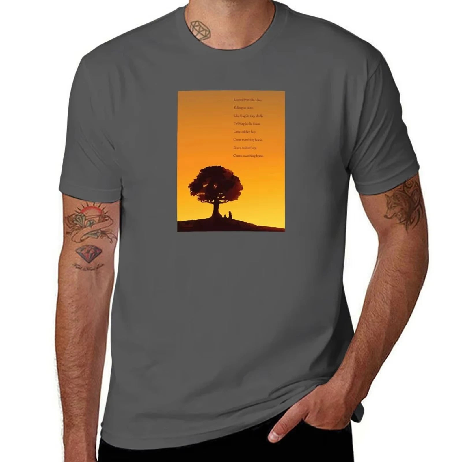 HOT SALEUncle Elo - Leaves From Vines Poster T-shirt T-shirt for Men Cotton Soft T-shirt for Men High Quality T-shirts Custom