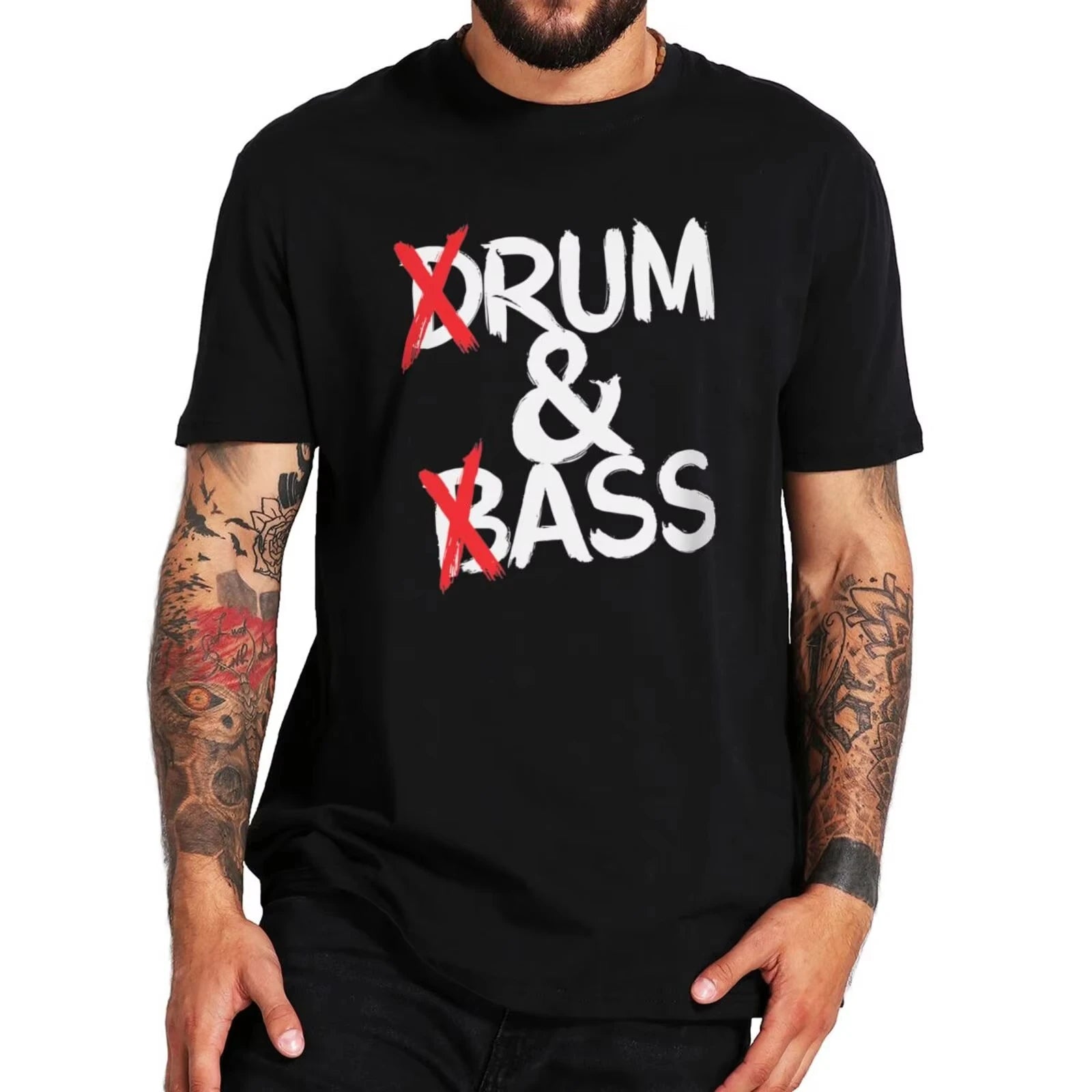 HOT SALE Funny Drum & Bass T-shirt Rum & Butt Lover Joke Y2k Short Sleeve Cotton Soft Neutral O-neck Summer T-shirt Top