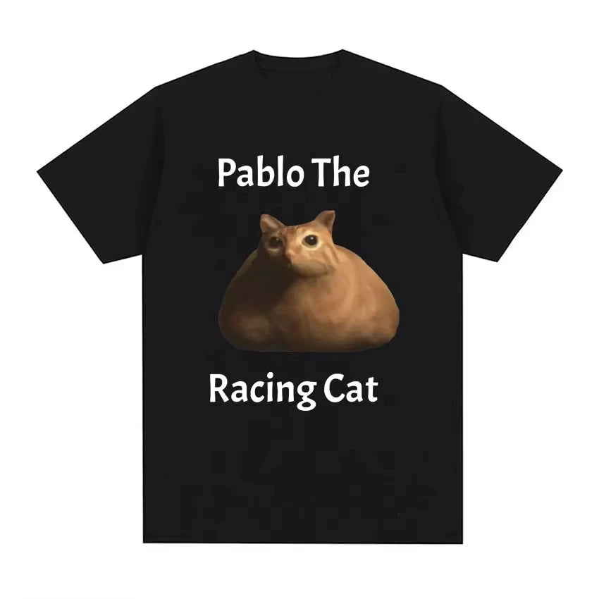 I Eat Cement Cursed Joke Cat Meme T-shirt - A Fashionable and Casual Short-sleeved T-shirt Suitable for Men HOT Emoji